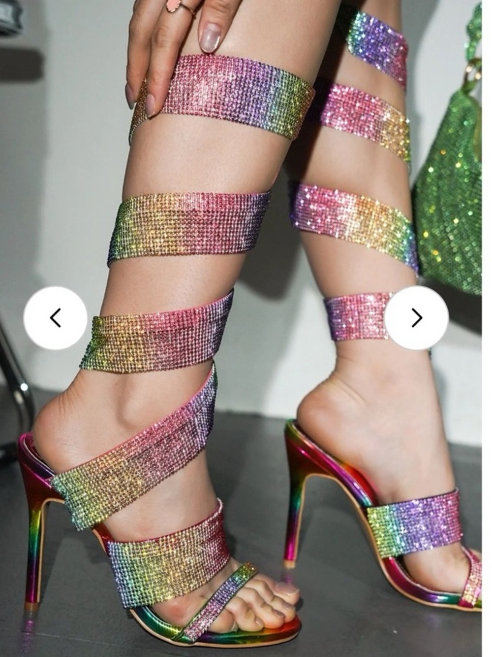 Cape Robbin 🌟 Rainbow Wrap High Heel Sandals - Women's 🌟BRAND NEW IN BOX Sz 8.5